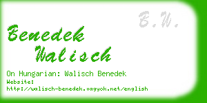 benedek walisch business card